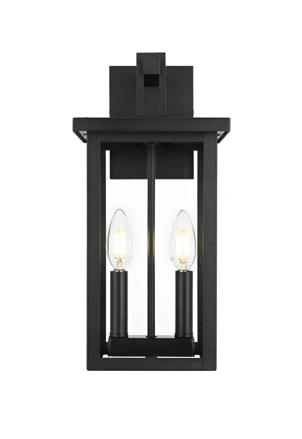 Dimensions
Length: 6"
Width: 7"
Height: 15"
Extension: 8"
Wire Length: 12"
Specifications
Assembly Required: Yes
Bulb Included: No
Crystal/Glass Color: Clear
Dimmable: Yes
Distressed Finish: no
Dry/Wet/Damp: WET
ETL: Yes
Finish (Color): Black
Fixture Material: Iron and Glass
Hardware Finish: Black
Harware Material: Iron
Max/Nominal Watt: 120W
Number of Lights: 2
Product Shape: Rectangle
Product Type: Outdoor Lighting
Product Warranty: 1 year limited
Socket Type: E12
Voltage: 110V
Wattage/Bulb: 60W
Weight: 6
Wire Included: Yes
Shipment type: Small Parcel