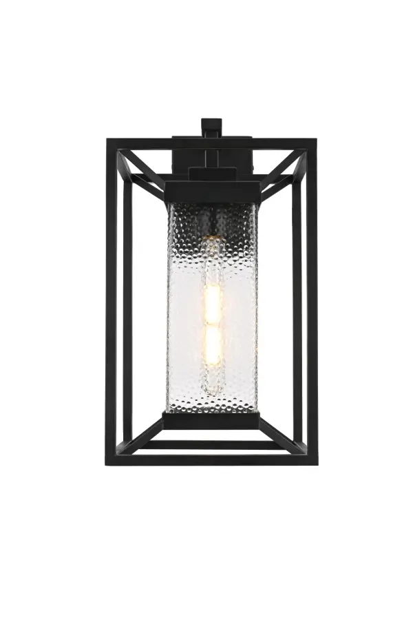 Dimensions
Width: 9.5"
Height: 17"
Extension: 10.5"
Wire Length: 12"
Specifications
Assembly Required: Yes
Bulb Included: No
Dimmable: No
Distressed Finish: no
Dry/Wet/Damp: WET
ETL: Yes
Finish (Color): Black
Fixture Material: Iron and Glass
Hardware Finish: Black
Harware Material: Iron
Max/Nominal Watt: 60W
Number of Lights: 1
Product Shape: Trapezoid
Product Type: Outdoor Lighting
Product Warranty: 1 year limited
Socket Type: E26
UL & ULC Standard: No
Voltage: 110V
Wattage/Bulb: 60W
10
Wire Included: Yes
Shipment type: Small Parcel