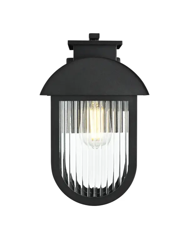 Dimensions
Length: 7"
Width: 8"
Height: 13"
Extension: 7"
Wire Length: 12"
Specifications
Assembly Required: Yes
Bulb Included: No
Crystal/Glass Color: Clear
Dimmable: Yes
Distressed Finish: no
Dry/Wet/Damp: WET
ETL: Yes
Finish (Color): Black
Fixture Material: Iron and Glass
Hardware Finish: Black
Harware Material: Iron
Max/Nominal Watt: 60W
Number of Lights: 1
Product Type: Outdoor Lighting
Product Warranty: 1 year limited
Socket Type: E26
Voltage: 110V
Wattage/Bulb: 60W
Weight: 5
Wire Included: Yes
Shipment type: Small Parcel