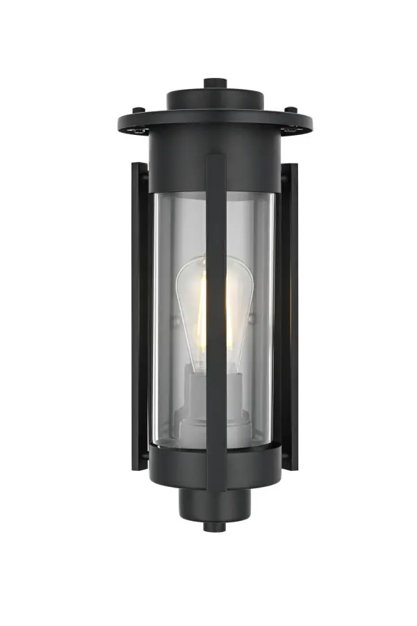 Dimensions
Width: 6.5"
Height: 14.5"
Extension: 7"
Wire Length: 12"
Specifications
Assembly Required: Yes
Bulb Included: No
Crystal/Glass Color: Clear
Dimmable: Yes
Distressed Finish: no
Dry/Wet/Damp: WET
ETL: Yes
Finish (Color): Black
Fixture Material: Iron and Glass
Hardware Finish: Black
Harware Material: Iron
Max/Nominal Watt: 60W
Number of Lights: 1
Product Type: Outdoor Lighting
Product Warranty: 1 year limited
Socket Type: E26
Voltage: 110V
Wattage/Bulb: 60W
Weight: 5
Wire Included: Yes
Shipment type: Small Parcel