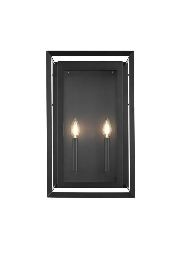 Dimensions
Width: 12"
Height: 19.5"
Extension: 9"
Wire Length: 12"
Specifications
Assembly Required: Yes
Bulb Included: No
Dimmable: No
Distressed Finish: no
Dry/Wet/Damp: WET
ETL: Yes
Finish (Color): Black
Fixture Material: Iron and Glass
Hardware Finish: Black
Harware Material: Iron
Max/Nominal Watt: 60W
Number of Lights: 2
Product Shape: Trapezoid
Product Type: Outdoor Lighting
Product Warranty: 1 year limited
Socket Type: E12
UL & ULC Standard: No
Voltage: 110V
Wattage/Bulb: 60W
15
Wire Included: Yes
Shipment type: Small Parcel