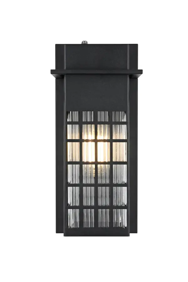Dimensions
Width: 7"
Height: 15"
Extension: 6.5"
Wire Length: 12"
Specifications
Assembly Required: Yes
Bulb Included: No
Crystal/Glass Color: Clear
Dimmable: Yes
Distressed Finish: no
Dry/Wet/Damp: WET
ETL: Yes
Finish (Color): Black
Fixture Material: Iron and Glass
Hardware Finish: Black
Harware Material: Iron
Max/Nominal Watt: 60W
Number of Lights: 1
Product Shape: Rectangle
Product Type: Outdoor Lighting
Product Warranty: 1 year limited
Socket Type: E26
Voltage: 110V
Wattage/Bulb: 60W
Weight: 6
Wire Included: Yes
Shipment type: Small Parcel