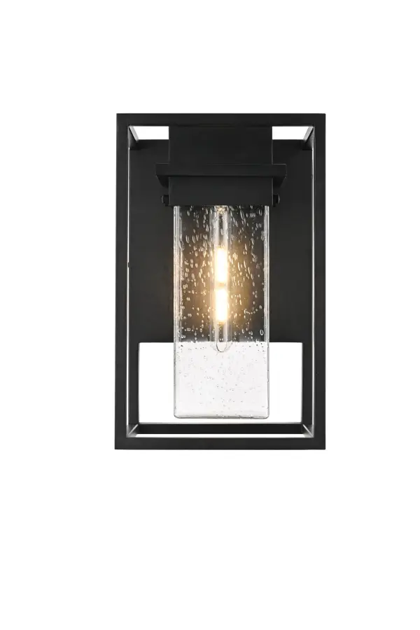 Dimensions
Width: 10"
Height: 16"
Extension: 10"
Wire Length: 12"
Specifications
Assembly Required: Yes
Bulb Included: No
Dimmable: No
Distressed Finish: no
Dry/Wet/Damp: WET
ETL: Yes
Finish (Color): Black
Fixture Material: Aluminum and Glass
Hardware Finish: Black
Harware Material: Aluminum
Max/Nominal Watt: 60W
Number of Lights: 1
Product Shape: Rectangle
Product Type: Outdoor Lighting
Product Warranty: 1 year limited
Socket Type: E26
UL & ULC Standard: No
Voltage: 110V
Wattage/Bulb: 60W
9
Wire Included: Yes
Shipment type: Small Parcel