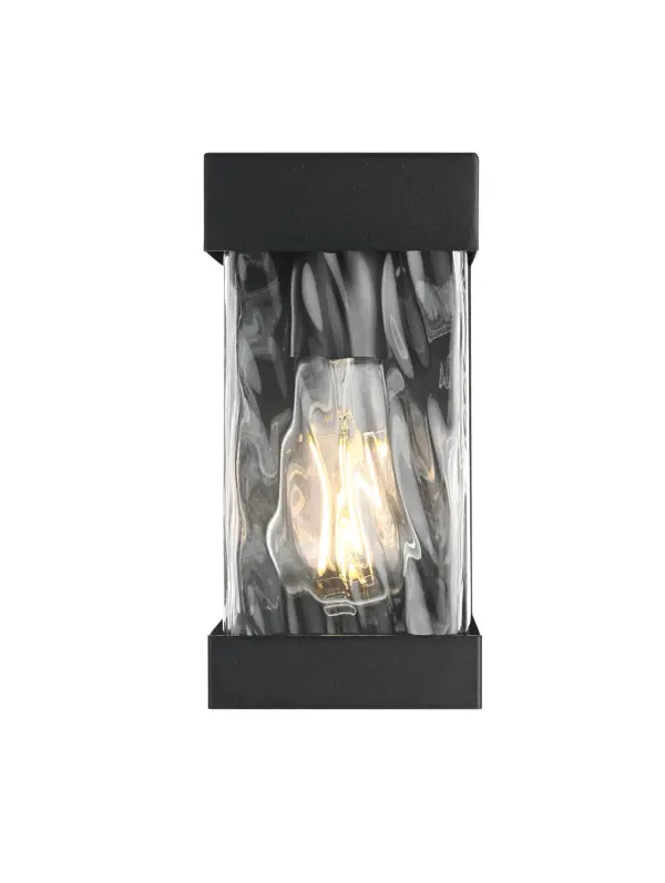 Dimensions
Width: 4.5"
Height: 9"
Extension: 5"
Wire Length: 12"
Specifications
Assembly Required: Yes
Bulb Included: No
Crystal/Glass Color: Clear
Dimmable: Yes
Distressed Finish: no
Dry/Wet/Damp: WET
ETL: Yes
Finish (Color): Black
Fixture Material: Iron and Glass
Hardware Finish: Black
Harware Material: Iron
Max/Nominal Watt: 60W
Number of Lights: 1
Product Shape: Rectangle
Product Type: Outdoor Lighting
Product Warranty: 1 year limited
Socket Type: E26
Voltage: 110V
Wattage/Bulb: 60W
Weight: 3
Wire Included: Yes
Shipment type: Small Parcel
