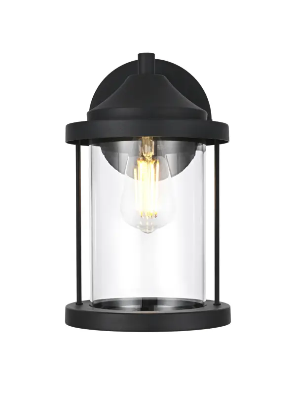 Dimensions
Width: 7"
Height: 12"
Extension: 8"
Wire Length: 8.2"
Specifications
Assembly Required: Yes
Bulb Included: No
Dimmable: Yes
Distressed Finish: No
Dry/Wet/Damp: WET
ETL: Yes
Finish (Color): Black
Fixture Material: Iron and Glass
Hardware Finish: Black
Harware Material: Iron
Max/Nominal Watt: 40W
Number of Lights: 1
Product Shape: Cylindrical
Product Type: Outdoor Lighting
Product Warranty: 1 year limited
Socket Type: E26
UL & ULC Standard: No
Voltage: 110V
Wattage/Bulb: 40W
4
Wire Included: Yes
Shipment type: Small Parcel