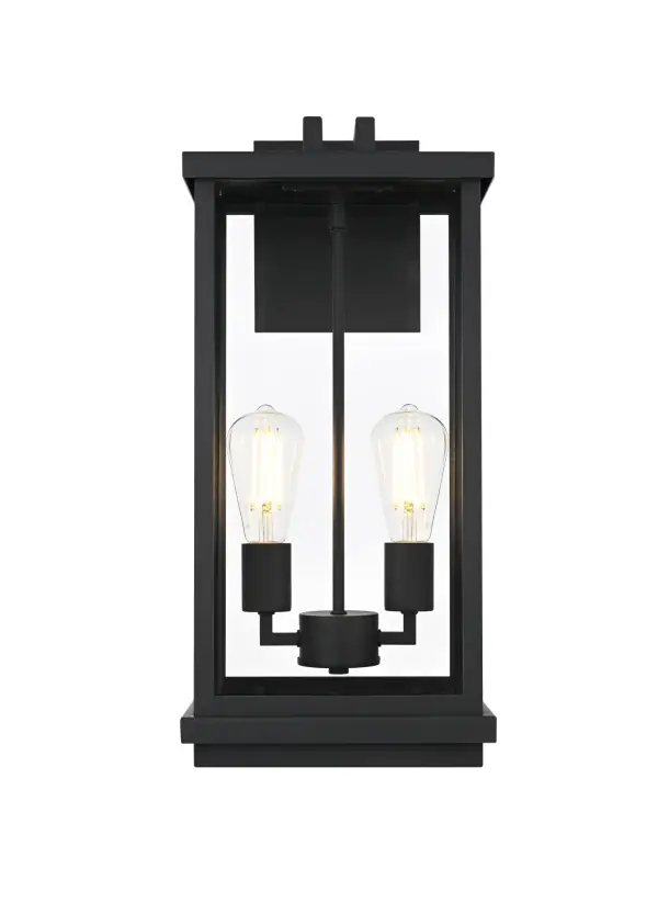 Dimensions
Width: 9"
Height: 21"
Extension: 8"
Wire Length: 8.2"
Specifications
Assembly Required: Yes
Bulb Included: No
Dimmable: Yes
Distressed Finish: No
Dry/Wet/Damp: WET
ETL: Yes
Finish (Color): Black
Fixture Material: Iron and Glass
Hardware Finish: Black
Harware Material: Iron
Max/Nominal Watt: 80W
Number of Lights: 2
Product Shape: Rectangle
Product Type: Outdoor Lighting
Product Warranty: 1 year limited
Socket Type: E26
UL & ULC Standard: No
Voltage: 110V
Wattage/Bulb: 40W
7
Wire Included: Yes
Shipment type: Small Parcel