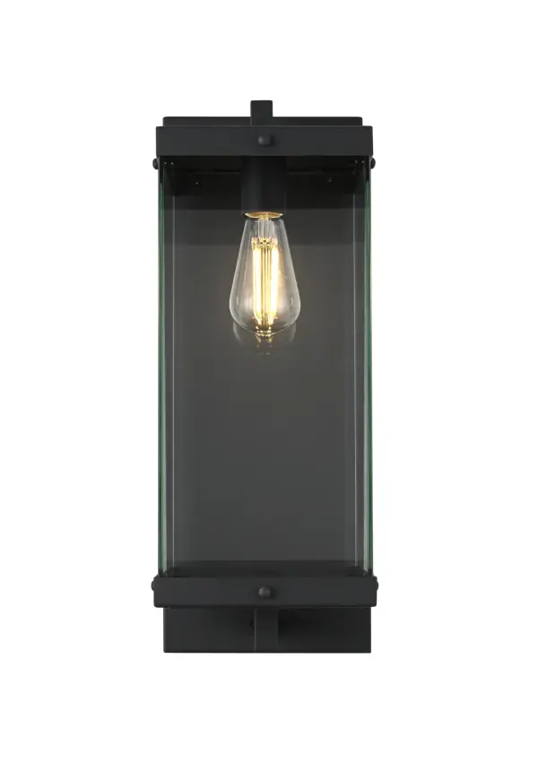 Dimensions
Width: 8"
Height: 21"
Extension: 10"
Wire Length: 8.2"
Specifications
Assembly Required: Yes
Bulb Included: No
Dimmable: Yes
Distressed Finish: No
Dry/Wet/Damp: WET
ETL: Yes
Finish (Color): Black
Fixture Material: Iron and Glass
Hardware Finish: Black
Harware Material: Iron
Max/Nominal Watt: 40W
Number of Lights: 1
Product Shape: Rectangle
Product Type: Outdoor Lighting
Product Warranty: 1 year limited
Socket Type: E26
UL & ULC Standard: No
Voltage: 110V
Wattage/Bulb: 40W
9
Wire Included: Yes
Shipment type: Small Parcel