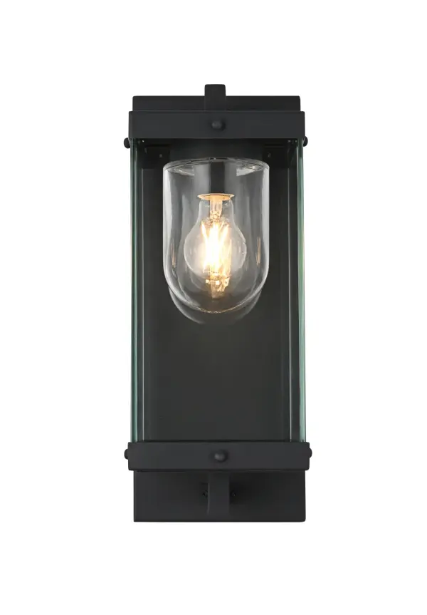 Dimensions
Width: 7"
Height: 17"
Extension: 9"
Wire Length: 8.2"
Specifications
Assembly Required: Yes
Bulb Included: No
Dimmable: Yes
Distressed Finish: No
Dry/Wet/Damp: WET
ETL: Yes
Finish (Color): Black
Fixture Material: Iron and Glass
Hardware Finish: Black
Harware Material: Iron
Max/Nominal Watt: 40W
Number of Lights: 1
Product Shape: Rectangle
Product Type: Outdoor Lighting
Product Warranty: 1 year limited
Socket Type: E26
UL & ULC Standard: No
Voltage: 110V
Wattage/Bulb: 40W
7
Wire Included: Yes
Shipment type: Small Parcel