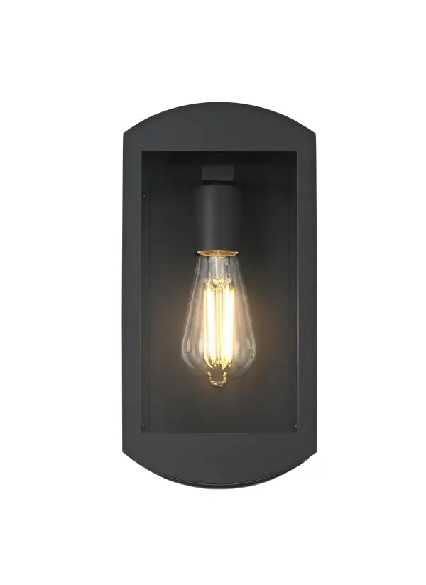 Dimensions
Width: 6"
Height: 12"
Extension: 5"
Wire Length: 8.2"
Specifications
Assembly Required: Yes
Bulb Included: No
Dimmable: Yes
Distressed Finish: No
Dry/Wet/Damp: WET
ETL: Yes
Finish (Color): Black
Fixture Material: Iron and Glass
Hardware Finish: Black
Harware Material: Iron
Max/Nominal Watt: 40W
Number of Lights: 1
Product Shape: Rectangle
Product Type: Outdoor Lighting
Product Warranty: 1 year limited
Socket Type: E26
UL & ULC Standard: No
Voltage: 110V
Wattage/Bulb: 40W
3
Wire Included: Yes
Shipment type: Small Parcel