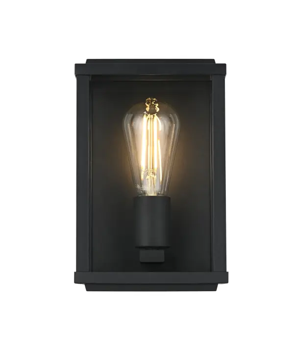 Dimensions
Width: 6"
Height: 10"
Extension: 4"
Wire Length: 8.2"
Specifications
Assembly Required: Yes
Bulb Included: No
Dimmable: Yes
Distressed Finish: No
Dry/Wet/Damp: WET
ETL: Yes
Finish (Color): Black
Fixture Material: Iron and Aluminum and Glass
Hardware Finish: Black
Harware Material: Iron and aluminum
Max/Nominal Watt: 40W
Number of Lights: 1
Product Shape: Rectangle
Product Type: Outdoor Lighting
Product Warranty: 1 year limited
Socket Type: E26
UL & ULC Standard: No
Voltage: 110V
Wattage/Bulb: 40W
2
Wire Included: Yes
Shipment type: Small Parcel