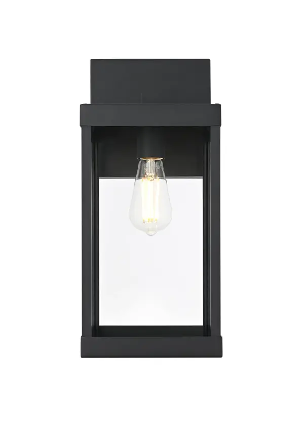 Dimensions
Width: 7"
Height: 18"
Extension: 10"
Wire Length: 8.2"
Specifications
Assembly Required: Yes
Bulb Included: No
Dimmable: Yes
Distressed Finish: No
Dry/Wet/Damp: WET
ETL: Yes
Finish (Color): Black
Fixture Material: Iron and Glass
Hardware Finish: Black
Harware Material: Iron
Max/Nominal Watt: 40W
Number of Lights: 1
Product Shape: Rectangle
Product Type: Outdoor Lighting
Product Warranty: 1 year limited
Socket Type: E26
UL & ULC Standard: No
Voltage: 110V
Wattage/Bulb: 40W
7
Wire Included: Yes
Shipment type: Small Parcel
