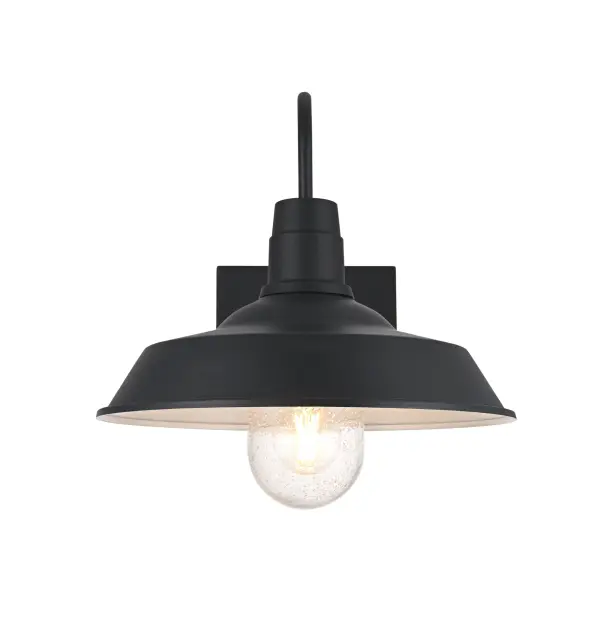 Dimensions
Width: 14"
Height: 15"
Extension: 23"
Wire Length: 8.2"
Specifications
Assembly Required: Yes
Bulb Included: No
Dimmable: Yes
Distressed Finish: No
Dry/Wet/Damp: WET
ETL: Yes
Finish (Color): Black
Fixture Material: Iron and Aluminum and Glass
Hardware Finish: Black
Harware Material: Iron and aluminum
Max/Nominal Watt: 40W
Number of Lights: 1
Product Shape: Dome
Product Type: Outdoor Lighting
Product Warranty: 1 year limited
Socket Type: E26
UL & ULC Standard: No
Voltage: 110V
Wattage/Bulb: 40W
3
Wire Included: Yes
Shipment type: Small Parcel