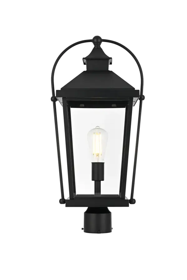 Dimensions
Length: 11"
Width: 9"
Height: 23"
Wire Length: 7"
Specifications
Assembly Required: No
Bulb Included: No
Bulb Shape: ST18
Dimmable: No
Distressed Finish: No
Dry/Wet/Damp: WET
ETL: Yes
Finish (Color): Black and Clear
Fixture Material: Iron and Aluminum and Glass
Hardware Finish: Black
Harware Material: Aluminium and Iron
Max/Nominal Watt: 40W
Number of Lights: 1
Product Shape: Trapezoid
Product Type: Outdoor Lighting
Product Warranty: 5 year limited
Socket Type: E26
Voltage: 110V - 120V
Wattage/Bulb: 40W
10
Wire Included: Yes
Shipment type: Small Parcel