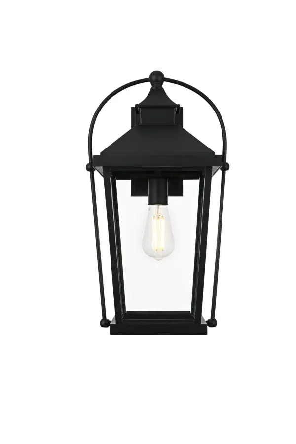 Dimensions
Width: 11"
Height: 20"
Extension: 10"
Wire Length: 7"
Specifications
Assembly Required: No
Bulb Included: No
Bulb Shape: ST18
Dimmable: No
Distressed Finish: No
Dry/Wet/Damp: WET
ETL: Yes
Finish (Color): Black and Clear
Fixture Material: Iron and Aluminum and Glass
Hardware Finish: Black
Harware Material: Aluminium and Iron
Max/Nominal Watt: 40W
Number of Lights: 1
Product Shape: Trapezoid
Product Type: Outdoor Lighting
Product Warranty: 5 year limited
Socket Type: E26
Voltage: 110V - 120V
Wattage/Bulb: 40W
9
Wire Included: Yes
Shipment type: Small Parcel