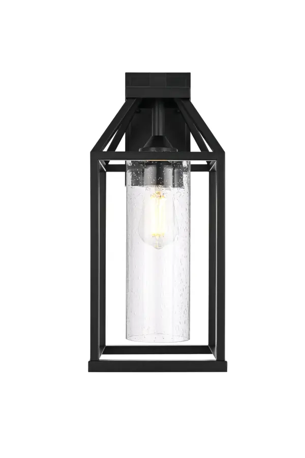 Dimensions
Width: 8"
Height: 19"
Extension: 9"
Wire Length: 7"
Specifications
Assembly Required: No
Bulb Included: No
Bulb Shape: T10
Dimmable: No
Distressed Finish: No
Dry/Wet/Damp: WET
ETL: Yes
Finish (Color): Black and Clear
Fixture Material: Iron and Glass
Hardware Finish: Black
Harware Material: Iron
Max/Nominal Watt: 40W
Number of Lights: 1
Product Shape: Lantern
Product Type: Outdoor Lighting
Product Warranty: 5 year limited
Socket Type: E26
Voltage: 110V - 120V
Wattage/Bulb: 40W
7
Wire Included: Yes
Shipment type: Small Parcel