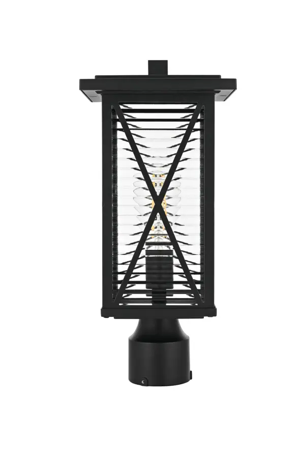 Dimensions
Length: 7.5"
Width: 7.5"
Height: 16.5"
Wire Length: 7"
Specifications
Assembly Required: No
Bulb Included: No
Bulb Shape: ST18
Dimmable: No
Distressed Finish: No
Dry/Wet/Damp: WET
ETL: Yes
Finish (Color): Black and Clear
Fixture Material: Aluminum And Glass
Hardware Finish: Black
Harware Material: Aluminium
Max/Nominal Watt: 40W
Number of Lights: 1
Product Shape: Rectangle
Product Type: Outdoor Lighting
Product Warranty: 5 year limited
Socket Type: E26
Voltage: 110V - 120V
Wattage/Bulb: 40W
6
Wire Included: Yes
Shipment type: Small Parcel