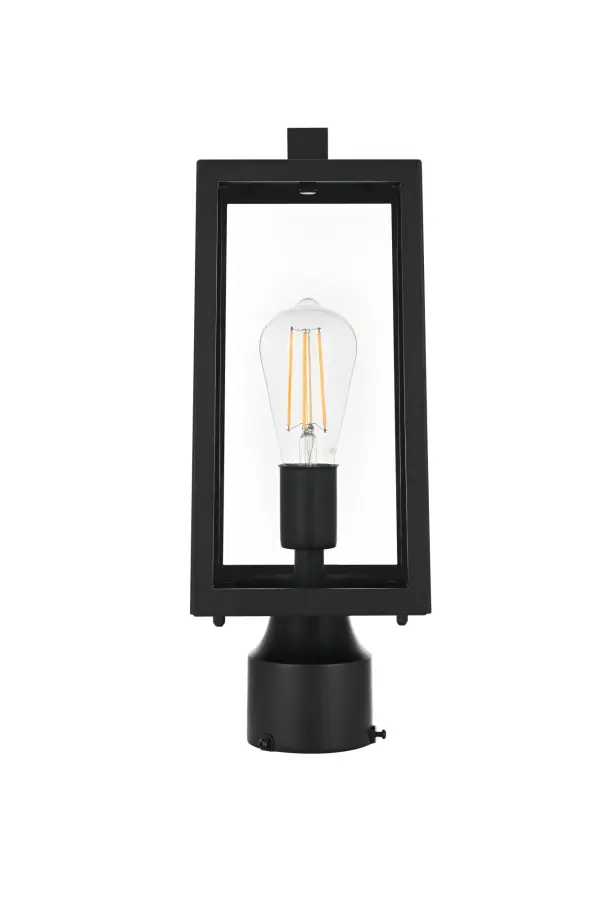 Dimensions
Length: 6"
Width: 5.5"
Height: 15"
Wire Length: 7"
Specifications
Assembly Required: No
Bulb Included: No
Bulb Shape: A19
Dimmable: No
Distressed Finish: No
Dry/Wet/Damp: WET
ETL: Yes
Finish (Color): Black and Clear
Fixture Material: Aluminum And Glass
Hardware Finish: Black
Harware Material: Aluminium
Max/Nominal Watt: 40W
Number of Lights: 1
Product Shape: Rectangle
Product Type: Outdoor Lighting
Product Warranty: 5 year limited
Socket Type: E26
Voltage: 110V - 120V
Wattage/Bulb: 40W
5
Wire Included: Yes
Shipment type: Small Parcel