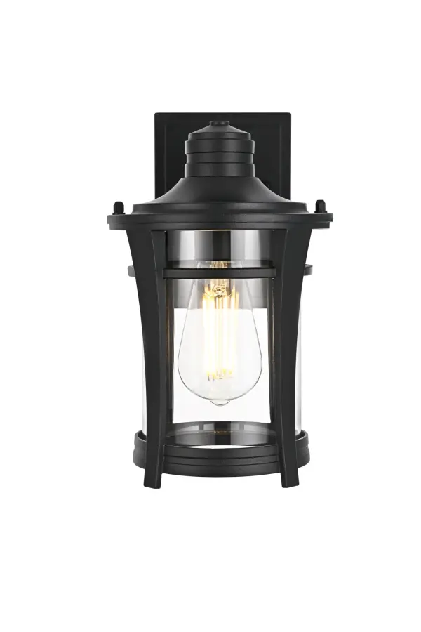 Dimensions
Width: 7"
Height: 11"
Extension: 8"
Wire Length: 7"
Specifications
Assembly Required: No
Bulb Included: No
Bulb Shape: A19
Dimmable: No
Distressed Finish: No
Dry/Wet/Damp: WET
ETL: Yes
Finish (Color): Black and Clear
Fixture Material: Aluminum And Glass
Hardware Finish: Black
Harware Material: Aluminium
Max/Nominal Watt: 40W
Number of Lights: 1
Product Shape: Cylinder
Product Type: Outdoor Lighting
Product Warranty: 5 year limited
Socket Type: E26
Voltage: 110V - 120V
Wattage/Bulb: 40W
4
Wire Included: Yes
Shipment type: Small Parcel