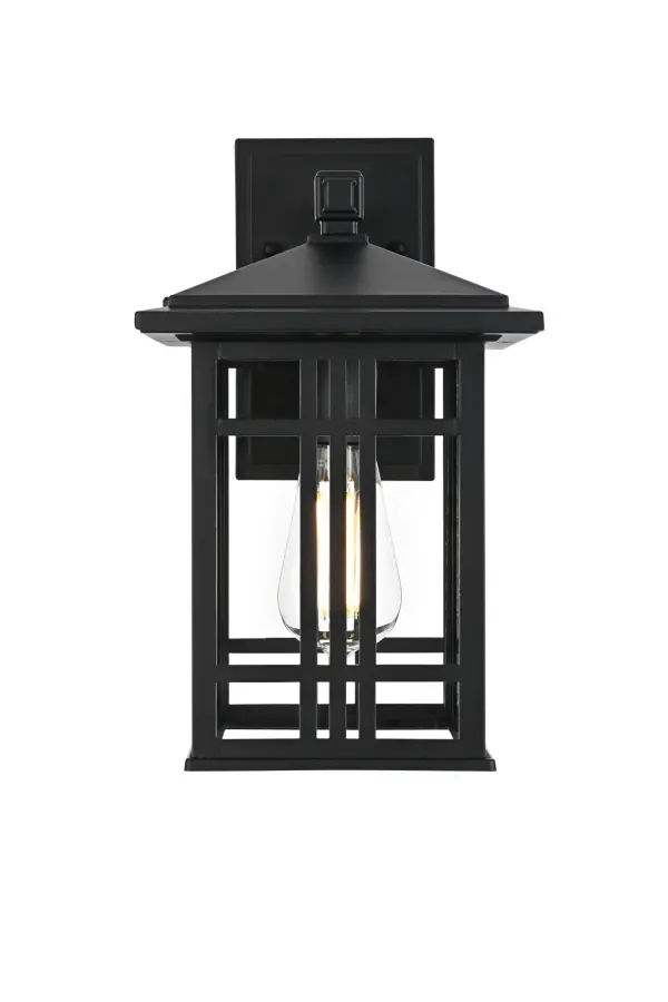 Dimensions
Width: 7.5"
Height: 13"
Extension: 8"
Wire Length: 7"
Specifications
Assembly Required: No
Bulb Included: No
Bulb Shape: ST58
Dimmable: No
Distressed Finish: No
Dry/Wet/Damp: WET
ETL: Yes
Finish (Color): Black and Clear
Fixture Material: Aluminum And Glass
Hardware Finish: Black
Harware Material: Aluminium
Max/Nominal Watt: 40W
Number of Lights: 1
Product Shape: Lantern
Product Type: Outdoor Lighting
Product Warranty: 5 year limited
Socket Type: E26
Voltage: 110V - 120V
Wattage/Bulb: 40W
5
Wire Included: Yes
Shipment type: Small Parcel
