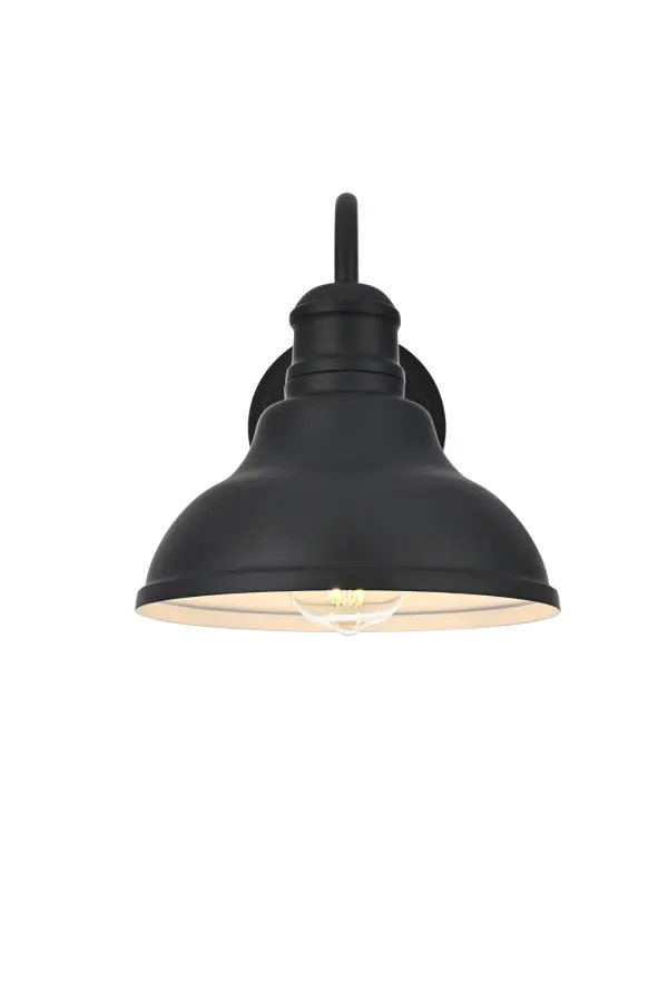 Dimensions
Width: 9"
Height: 10"
Extension: 11.5"
Wire Length: 8"
Specifications
Assembly Required: Yes
Bulb Included: No
Dimmable: Yes
Distressed Finish: No
Dry/Wet/Damp: Wet
ETL: Yes
Finish (Color): Black
Fixture Material: Iron
Hardware Finish: Black
Harware Material: Iron
Max/Nominal Watt: 40W
Number of Lights: 1
Product Type: Outdoor Lighting
Product Warranty: 1 year limited
Socket Type: E26
UL & ULC Standard: No
Voltage: 110V - 125V
Wattage/Bulb: 40W
3
Wire Included: Yes
Shipment type: Small Parcel