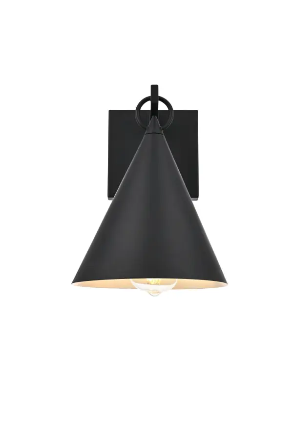 Dimensions
Width: 8"
Height: 11"
Extension: 9.5"
Wire Length: 8"
Specifications
Assembly Required: Yes
Bulb Included: No
Dimmable: Yes
Distressed Finish: No
Dry/Wet/Damp: Wet
ETL: Yes
Finish (Color): Black
Fixture Material: Iron
Hardware Finish: Black
Harware Material: Iron
Max/Nominal Watt: 40W
Number of Lights: 1
Product Type: Outdoor Lighting
Product Warranty: 1 year limited
Socket Type: E26
UL & ULC Standard: No
Voltage: 110V - 125V
Wattage/Bulb: 40W
4
Wire Included: Yes
Shipment type: Small Parcel