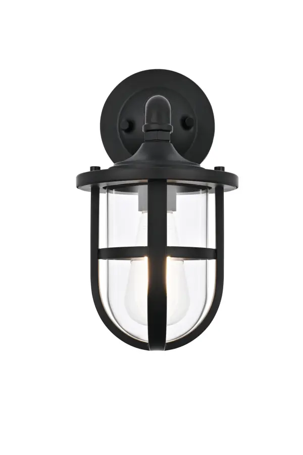 Dimensions
Width: 6"
Height: 11.5"
Extension: 8"
Wire Length: 8"
Specifications
Assembly Required: Yes
Bulb Included: No
Dimmable: Yes
Distressed Finish: No
Dry/Wet/Damp: Wet
ETL: Yes
Finish (Color): Black
Fixture Material: Iron and Glass
Hardware Finish: Black
Harware Material: Iron
Max/Nominal Watt: 40W
Number of Lights: 1
Product Type: Outdoor Lighting
Product Warranty: 1 year limited
Socket Type: E26
UL & ULC Standard: No
Voltage: 110V - 125V
Wattage/Bulb: 40W
4
Wire Included: Yes
Shipment type: Small Parcel