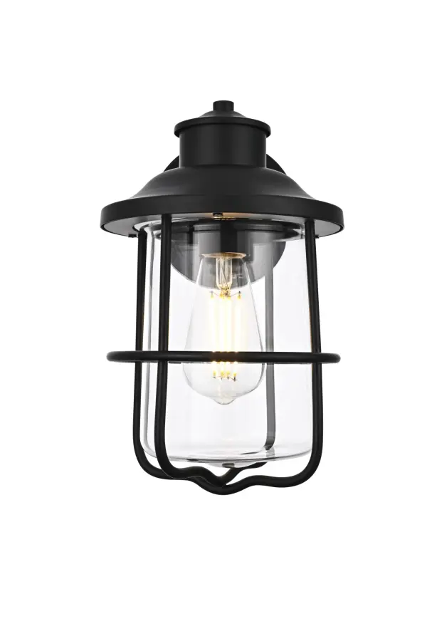 Dimensions
Width: 7"
Height: 11.5"
Extension: 8"
Wire Length: 8"
Specifications
Assembly Required: Yes
Bulb Included: No
Dimmable: Yes
Distressed Finish: No
Dry/Wet/Damp: Wet
ETL: Yes
Finish (Color): Black
Fixture Material: Iron and Glass
Hardware Finish: Black
Harware Material: Iron
Max/Nominal Watt: 40W
Number of Lights: 1
Product Type: Outdoor Lighting
Product Warranty: 1 year limited
Socket Type: E26
UL & ULC Standard: No
Voltage: 110V - 125V
Wattage/Bulb: 40W
6
Wire Included: Yes
Shipment type: Small Parcel