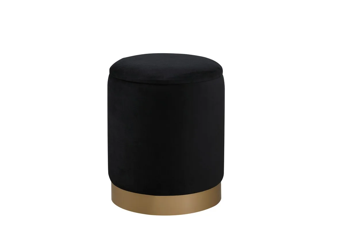 Ozman Ottoman in Black
