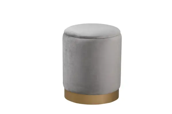 Make the Ozman ottoman the focal point in your room. This ottoman is lined with soft polyester upholstery, giving any room a very luxe style. Featurning a glam design, it is perfect for giving your home a nice touch of glamour. Built with a storage compartment, this ottoman is great for allowig you to flip the lid to reveal storage where you can stow away just about anything. Collection: Ozman Rooms: living room, bedroom, office, hallway Finish: Gray Width: 14.00" Height: 17.32" Length: 14.00" Weight: 6.00 lb Material: MDF, polyester, foam,metal Country of Origin: China Manufacturer Warranty: 1 year limited Spec Sheet