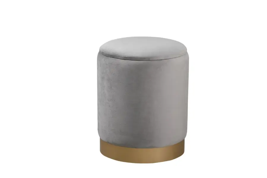 Ozman Gray Storage Ottoman