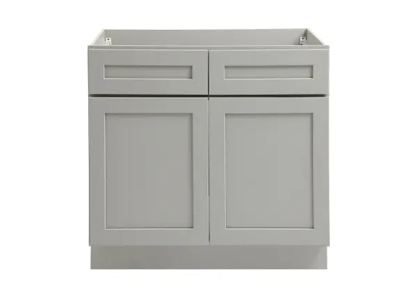 Installation Manual
Specification Sheet
Dimensions
Length: 36"
Width: 24"
Height: 34.5"
Specifications
Assembly Required: Yes
Distressed Finish: No
Finish (Color): Grey
Rubberwood and Plywood
Product Shape: Rectangle
Product Type: Kitchen Sink Base Cabinet
Product Warranty: 1 year limited
Weight: 55.1
Wire Included: No
Wood Type: Rubberwood
Shipment type: Small Parcel
Drawers
Drawers Included: Yes
Number of Drawers: 2