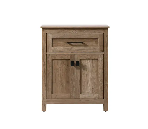 Specification Sheet
Dimensions
Length: 24"
Width: 16"
Height: 30"
Table Top Width: 24"
Specifications
Assembly Required: NO
Distressed Finish: NO
Finish (Color): Natural Oak
Cabinet Material: MDF
Hardware Finish: Black
Harware Material: Zinc Alloy
Product Shape: Rectangle
Product Type: Bathroom Storage Cabinet
Product Warranty: 1 year limited
Weight: 48
Wire Included: No
Wood Type: MDF
Shipment type: Oversized Ground
US Shipping Cost: $116.00
Drawers
Drawers Included: YES
Number of Drawers: 1
False Drawers: NO
Drawer Width: 19.92
Drawer Depth: 14.37
Drawer Height: 6.61
Drawer Handle Designs: Bar pull
Shelves
Number of Shelves: 0
Cabinets
Number of Cabinets: 1
Cabinet Interior Width: 21.02
Cabinet Interior Depth: 13.98
Cabinet Interior Height: 15.91