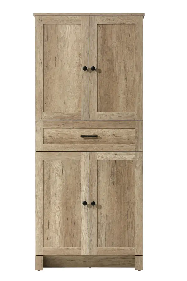Specification Sheet
Dimensions
Length: 28"
Width: 18"
Height: 65"
Table Top Width: 28"
Specifications
Assembly Required: NO
Distressed Finish: NO
Finish (Color): Natural Oak
Cabinet Material: MDF
Hardware Finish: Black
Harware Material: Metal
Product Shape: Rectangle
Product Type: Bathroom Storage Cabinet
Product Warranty: 1 year limited
144
Wire Included: No
Shipment type: LTL
Drawers
Drawers Included: YES
Number of Drawers: 1
False Drawers: NO
Drawer Width: 27.17
Drawer Depth: 12.4
Drawer Height: 8.03
Drawer Handle Designs: Bar pull
Shelves
Number of Shelves: 2
Shelf Width: 25.91
Cabinets
Number of Cabinets: 2
Cabinet Interior Width: 25.91
Cabinet Interior Depth: 16.89
Cabinet Interior Height: 25.98
