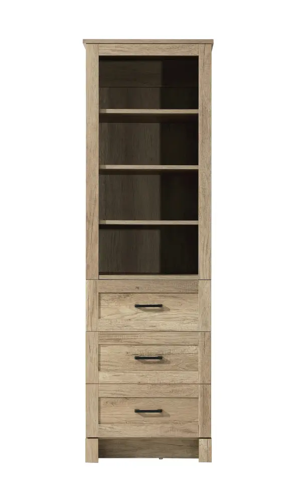 Specification Sheet
Dimensions
Length: 20"
Width: 18"
Height: 65"
Table Top Width: 20"
Specifications
Assembly Required: NO
Distressed Finish: NO
Finish (Color): Natural Oak
Cabinet Material: MDF
Hardware Finish: Black
Harware Material: Metal
Product Shape: Rectangle
Product Type: Bathroom Storage Cabinet
Product Warranty: 1 year limited
121
Wire Included: No
Shipment type: LTL
Drawers
Drawers Included: YES
Number of Drawers: 2
False Drawers: NO
Drawer Width: 19.21
Drawer Depth: 12.4
Drawer Height: DW1:8.03
DW2:16.14
Drawer Handle Designs: Bar pull
Shelves
Number of Shelves: 3
Shelf Width: 17.95
Cabinets
Number of Cabinets: 1
Cabinet Interior Width: 17.95
Cabinet Interior Depth: 16.89
Cabinet Interior Height: 35.65
