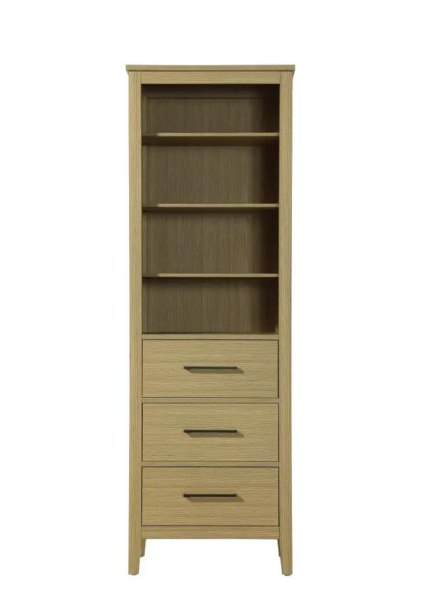 Dimensions
Length: 24"
Width: 18"
Height: 72"
Extension:
Depth:
Table Top Width: 24"
Specifications
Assembly Required: NO
Distressed Finish: NO
Finish (Color): Honey Brown
Cabinet Material: MDF and Solid wood
Hardware Finish: Black
Harware Material: Aluminum alloy
Product Shape: Rectangle
Product Type: Bathroom Storage Cabinet
Product Warranty: 1 year limited
150
Wire Included: No
Wood Type: rubberwood
Shipment type: LTL
Drawers
Drawers Included: YES
Number of Drawers: 3
False Drawers: NO
Drawer Width: 19.375
Drawer Depth: 15.125
Drawer Height: 8.375
Drawer Handle Designs: Bar pull
Shelves
Number of Shelves: 3
Shelf Width: 21.25
Cabinets
Number of Cabinets: 0
Cabinet Interior Width:
Cabinet Interior Depth:
Cabinet Interior Height: