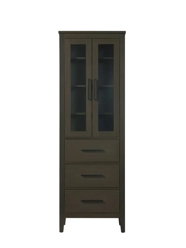 Dimensions
Length: 24"
Width: 18"
Height: 72"
Extension:
Depth:
Table Top Width: 24"
Specifications
Assembly Required: NO
Distressed Finish: NO
Finish (Color): Mocha Brown
Cabinet Material: MDF and Solid wood and glass
Hardware Finish: Black
Harware Material: Aluminum alloy
Product Shape: Rectangle
Product Type: Bathroom Storage Cabinet
Product Warranty: 1 year limited
158
Wire Included: No
Wood Type: rubberwood
Shipment type: LTL
Drawers
Drawers Included: YES
Number of Drawers: 3
False Drawers: NO
Drawer Width: 19.375
Drawer Depth: 15.125
Drawer Height: 8.375
Drawer Handle Designs: Bar pull
Shelves
Number of Shelves: 3
Shelf Width: 21.25
Cabinets
Number of Cabinets: 1
Cabinet Interior Width: 19.375
Cabinet Interior Depth: 17.32
Cabinet Interior Height: 35.25