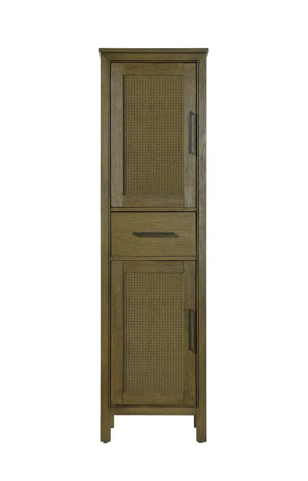 Dimensions
Length: 20"
Width: 18"
Height: 72"
Extension:
Depth:
Table Top Width: 20"
Specifications
Assembly Required: NO
Distressed Finish: NO
Finish (Color): Hazel Oak
Cabinet Material: MDF and Solid wood
Hardware Finish: Black
Harware Material: Aluminum alloy
Product Shape: Rectangle
Product Type: Bathroom Storage Cabinet
Product Warranty: 1 year limited
121
Wire Included: No
Wood Type: rubberwood
Shipment type: LTL
Drawers
Drawers Included: YES
Number of Drawers: 1
False Drawers: NO
Drawer Width: 15.375
Drawer Depth: 15.125
Drawer Height: 7.625
Drawer Handle Designs: Bar pull
Shelves
Number of Shelves: 2
Shelf Width: 17.25
Cabinets
Number of Cabinets: 2
Cabinet Interior Width: 15.375
Cabinet Interior Depth: 17.32
Cabinet Interior Height: 26.875,27.125