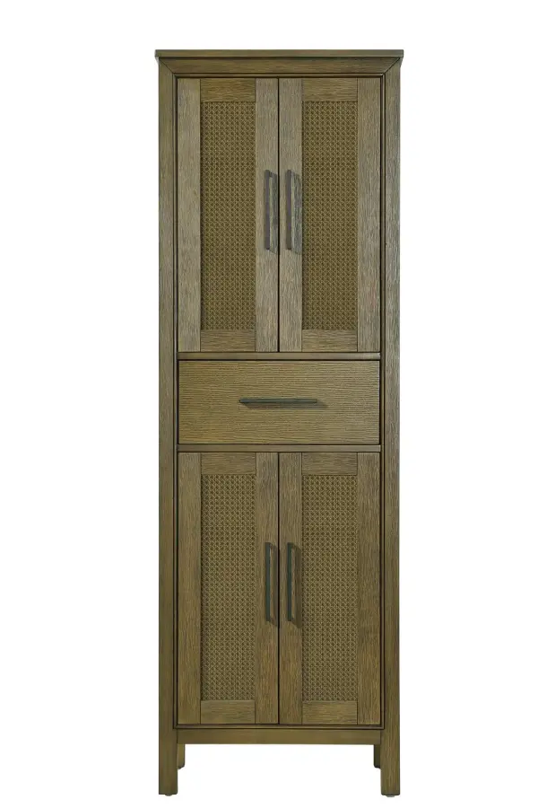 Dimensions
Length: 24"
Width: 18"
Height: 72"
Extension:
Depth:
Table Top Width: 24"
Specifications
Assembly Required: NO
Distressed Finish: NO
Finish (Color): Hazel Oak
Cabinet Material: MDF and Solid wood
Hardware Finish: Black
Harware Material: Aluminum alloy
Product Shape: Rectangle
Product Type: Bathroom Storage Cabinet
Product Warranty: 1 year limited
136
Wire Included: No
Wood Type: rubberwood
Shipment type: LTL
Drawers
Drawers Included: YES
Number of Drawers: 1
False Drawers: NO
Drawer Width: 19.375
Drawer Depth: 15.125
Drawer Height: 7.625
Drawer Handle Designs: Bar pull
Shelves
Number of Shelves: 2
Shelf Width: 21.25
Cabinets
Number of Cabinets: 2
Cabinet Interior Width: 19.375
Cabinet Interior Depth: 17.32
Cabinet Interior Height: 26.875, 27.125