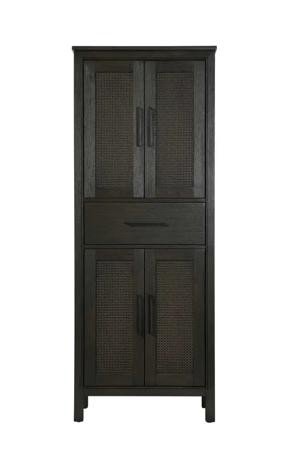 Dimensions
Length: 28"
Width: 18"
Height: 72"
Extension:
Depth:
Table Top Width: 28"
Specifications
Assembly Required: NO
Distressed Finish: NO
Finish (Color): Chocolate Oak
Cabinet Material: MDF and Solid wood
Hardware Finish: Black
Harware Material: Aluminum alloy
Product Shape: Rectangle
Product Type: Bathroom Storage Cabinet
Product Warranty: 1 year limited
150
Wire Included: No
Wood Type: rubberwood
Shipment type: LTL
Drawers
Drawers Included: YES
Number of Drawers: 1
False Drawers: NO
Drawer Width: 23.25
Drawer Depth: 15.125
Drawer Height: 7.625
Drawer Handle Designs: Bar pull
Shelves
Number of Shelves: 2
Shelf Width: 25.25
Cabinets
Number of Cabinets: 2
Cabinet Interior Width: 23.25
Cabinet Interior Depth: 17.32
Cabinet Interior Height: 26.875,27.125