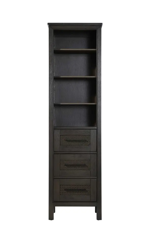 Dimensions
Length: 20"
Width: 18"
Height: 72"
Extension:
Depth:
Table Top Width: 20"
Specifications
Assembly Required: NO
Distressed Finish: NO
Finish (Color): Chocolate Oak
Cabinet Material: MDF and Solid wood
Hardware Finish: Black
Harware Material: Aluminum alloy
Product Shape: Rectangle
Product Type: Bathroom Storage Cabinet
Product Warranty: 1 year limited
134
Wire Included: No
Wood Type: rubberwood
Shipment type: LTL
Drawers
Drawers Included: YES
Number of Drawers: 3
False Drawers: NO
Drawer Width: 15.375
Drawer Depth: 15.125
Drawer Height: 8.375
Drawer Handle Designs: Bar pull
Shelves
Number of Shelves: 3
Shelf Width: 17.25
Cabinets
Number of Cabinets: 0
Cabinet Interior Width:
Cabinet Interior Depth:
Cabinet Interior Height: