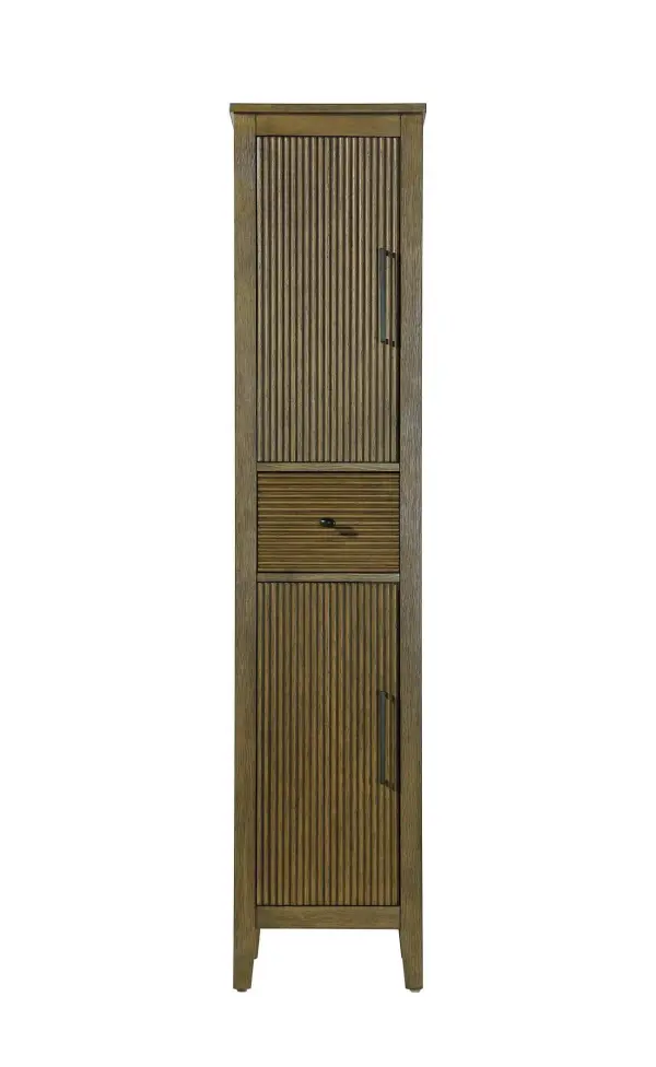 Dimensions
Length: 16"
Width: 18"
Height: 72"
Extension:
Depth:
Table Top Width: 16"
Specifications
Assembly Required: NO
Distressed Finish: NO
Finish (Color): Hazel Oak
Cabinet Material: MDF and Solid wood
Hardware Finish: Black
Harware Material: Aluminum alloy
Product Shape: Rectangle
Product Type: Bathroom Storage Cabinet
Product Warranty: 1 year limited
108
Wire Included: No
Wood Type: rubberwood
Shipment type: LTL
Drawers
Drawers Included: YES
Number of Drawers: 1
False Drawers: NO
Drawer Width: 11.25
Drawer Depth: 15.125
Drawer Height: 7.625
Drawer Handle Designs: knob
Shelves
Number of Shelves: 2
Shelf Width: 13.25
Cabinets
Number of Cabinets: 2
Cabinet Interior Width: 11.5
Cabinet Interior Depth: 17.32
Cabinet Interior Height: 26.875,27.125