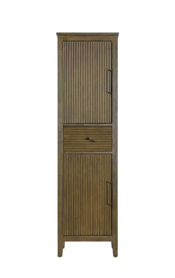 Dimensions
Length: 20"
Width: 18"
Height: 72"
Extension:
Depth:
Table Top Width: 20"
Specifications
Assembly Required: NO
Distressed Finish: NO
Finish (Color): Hazel Oak
Cabinet Material: MDF and Solid wood
Hardware Finish: Black
Harware Material: Aluminum alloy
Product Shape: Rectangle
Product Type: Bathroom Storage Cabinet
Product Warranty: 1 year limited
128
Wire Included: No
Wood Type: rubberwood
Shipment type: LTL
Drawers
Drawers Included: YES
Number of Drawers: 1
False Drawers: NO
Drawer Width: 15.375
Drawer Depth: 15.125
Drawer Height: 7.625
Drawer Handle Designs: knob
Shelves
Number of Shelves: 2
Shelf Width: 17.25
Cabinets
Number of Cabinets: 2
Cabinet Interior Width: 15.5
Cabinet Interior Depth: 17.32
Cabinet Interior Height: 26.875,27.125
