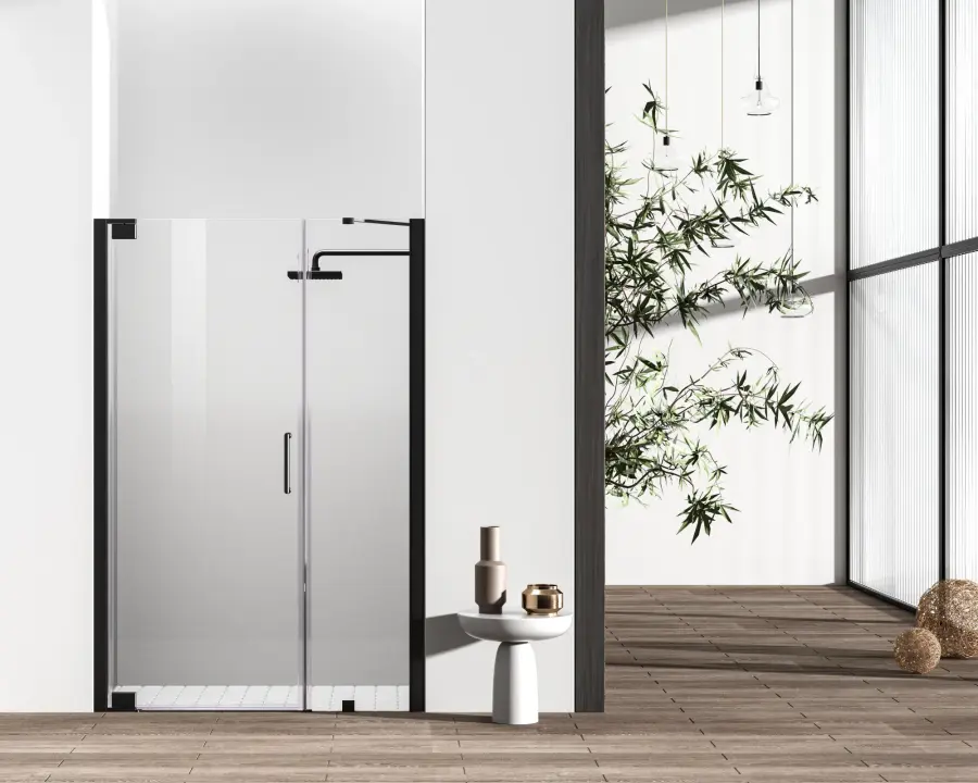 Carson 48" Matte Black Shower Door - Image 1