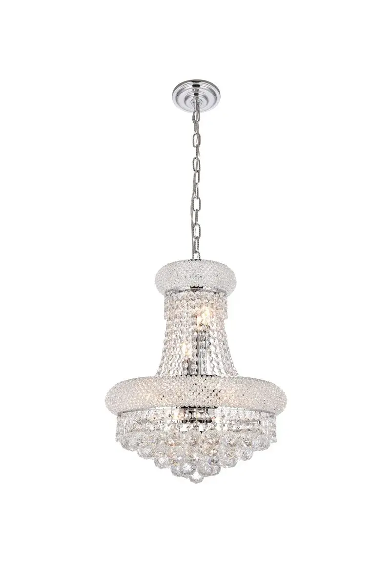 Primo Eight Light Crystal Pendant in Chrome