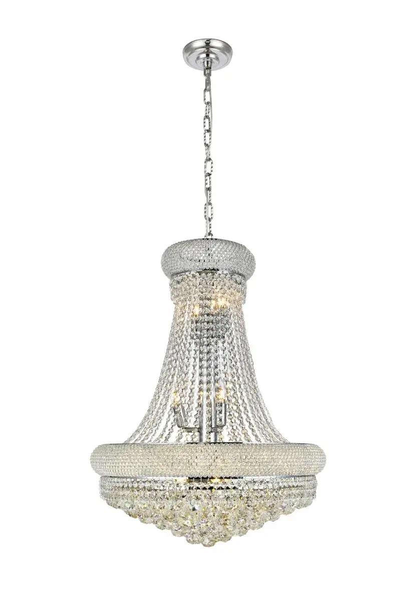 Primo 14-Light Crystal Chandelier in Chrome