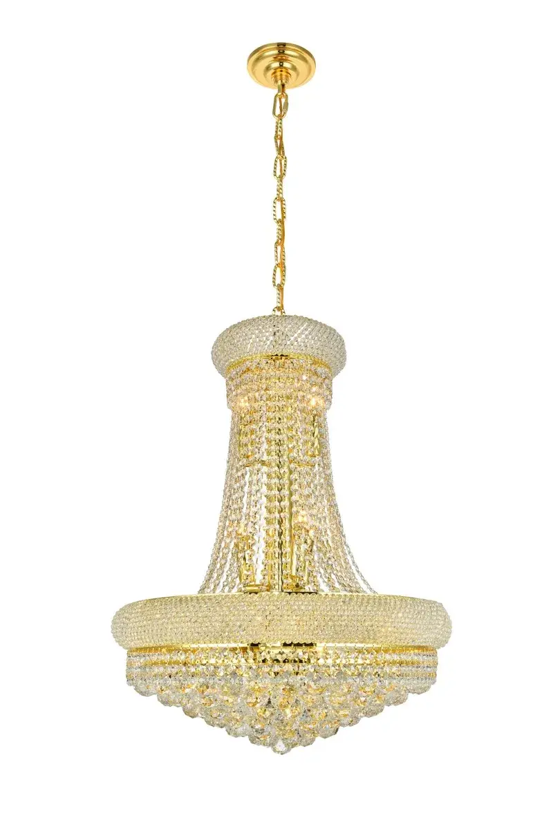 Primo 14-Light Crystal Chandelier in Gold