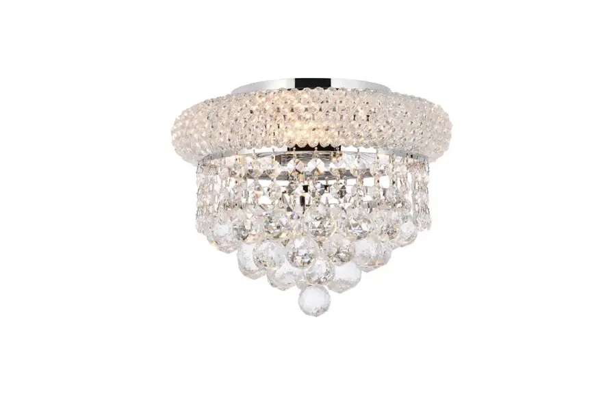 Primo Three Light Flush Mount in Chrome
