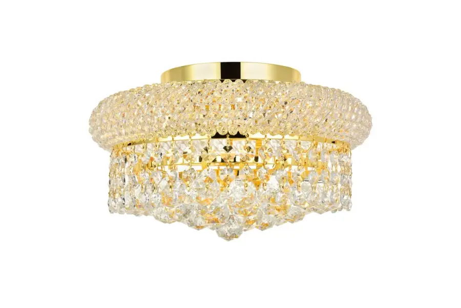 Primo Four Light Flush Mount in Gold