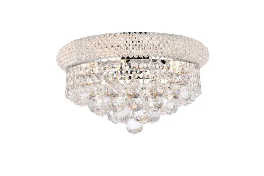Primo 6-Light Crystal Flush Mount in Chrome