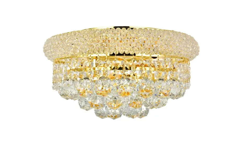 Primo 6-Light Crystal Flush Mount in Gold